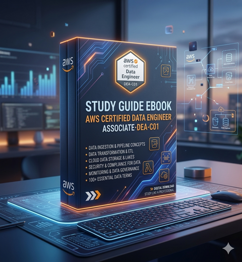 AWS Data Engineer Associate DEA-C01 Study Guide (Visual Sketchnotes eBook)